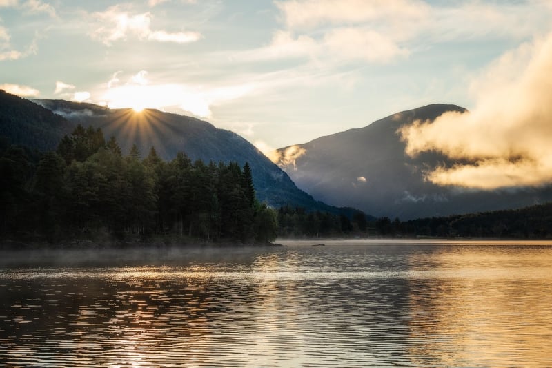 Sunrise over mountains